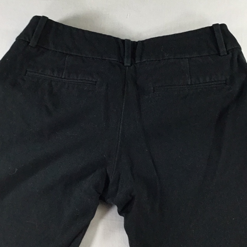 Y2K Black Daily Basic Straight Leg Cropped Capris Stretchy Office chic Size 4 - Picture 7 of 7